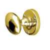 Jedo Kontrax Oval Mortice Door Knobs Polished Brass