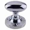 Jedo Kontrax Oval Mortice Door Knobs Polished Chrome