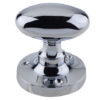 Jedo Kontrax Oval Mortice Door Knobs Polished Chrome