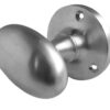 Jedo Oval Mortice Door Knobs Satin Chrome