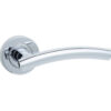 Curve Door Handle on Rose Polished Chrome