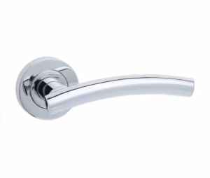 Curve Door Handle on Rose Polished Chrome