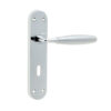Stylo Suite Door Handle on Lockplate Polished Chrome/Satin Chrome