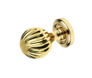 Clarisse Mortice Door Knob Polished Brass