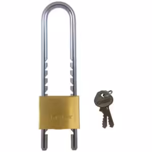 50mm Adjustable Long Shackle Brass Padlock