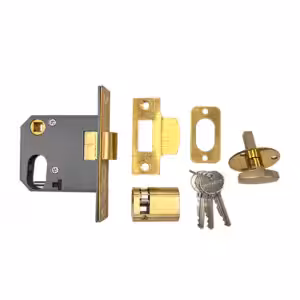 Oval Mortice Nightlatch Kit Complete With Oval Key & Key Cylinder