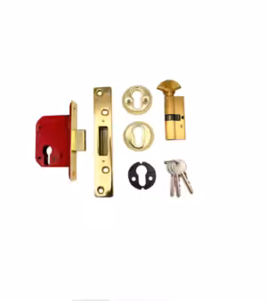 British Standard Euro Mortice Deadlock Kit Complete With Euro Key & Turn Cylinder