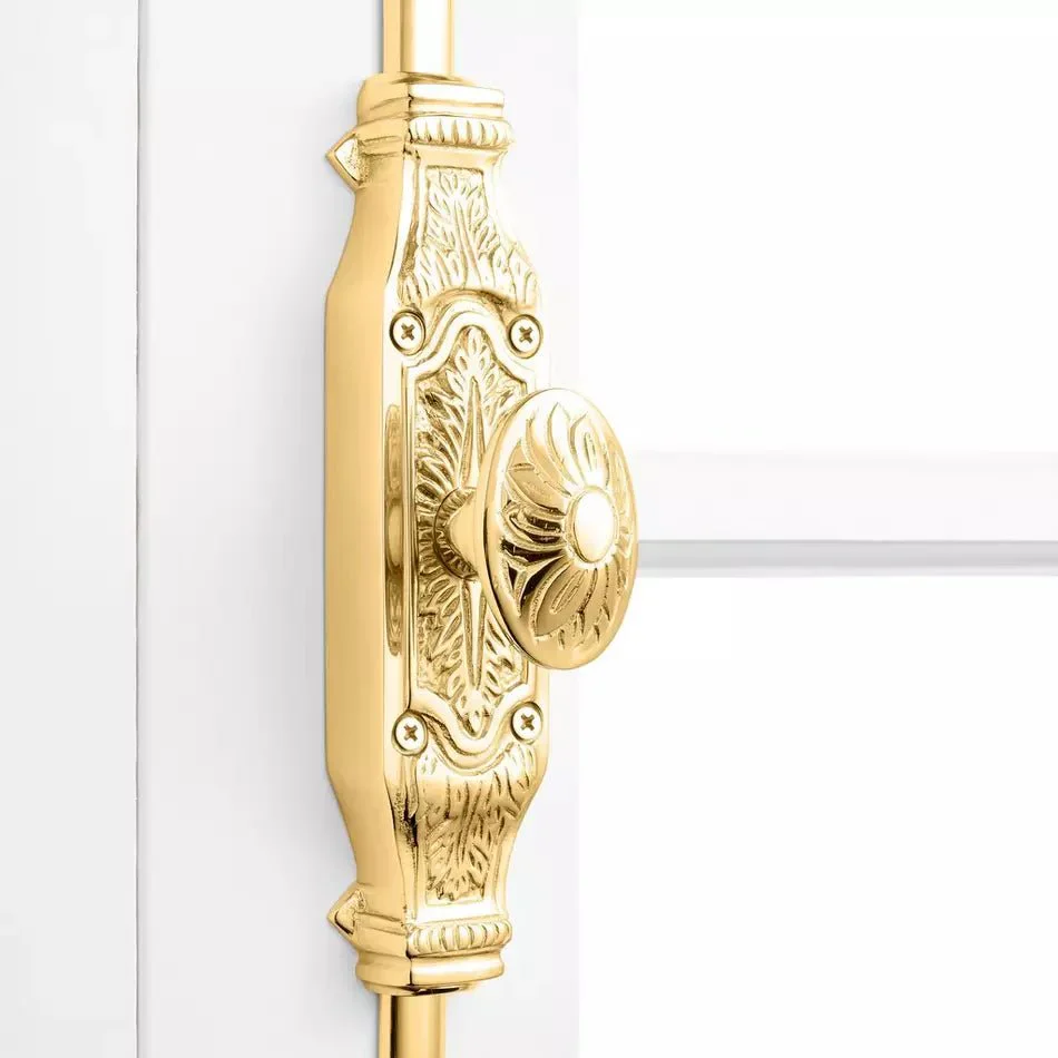 Floral Espagnolette/Crémone Lock Bolt for up to 9' tall Doors/Windows