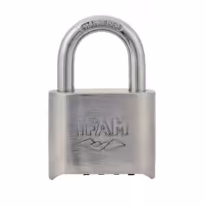 50mm Open Shackle Combination Chrome Padlock