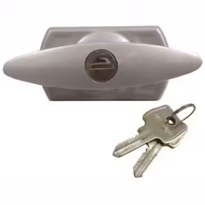 Garage Door T Handle - Diamond Spindle - Short Lugs - Rear Fix