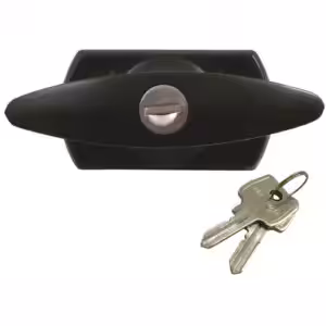 Garage Door T Handle - Square Spindle - Short Lugs - Rear Fix