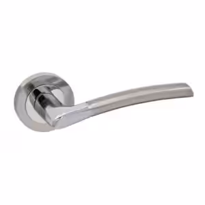 Delta Lever Handles on Round Rose Door Furniture