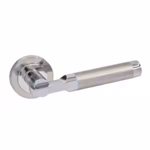Echo Lever Handles on Round Rose Door Furniture