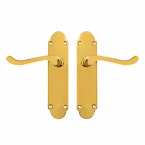 Regent Scroll Lever Handle on Plate Door Furniture