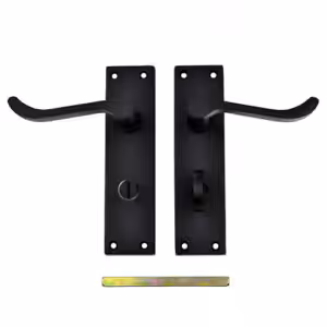 Black Victorian Scroll Lever On Plate Furniture